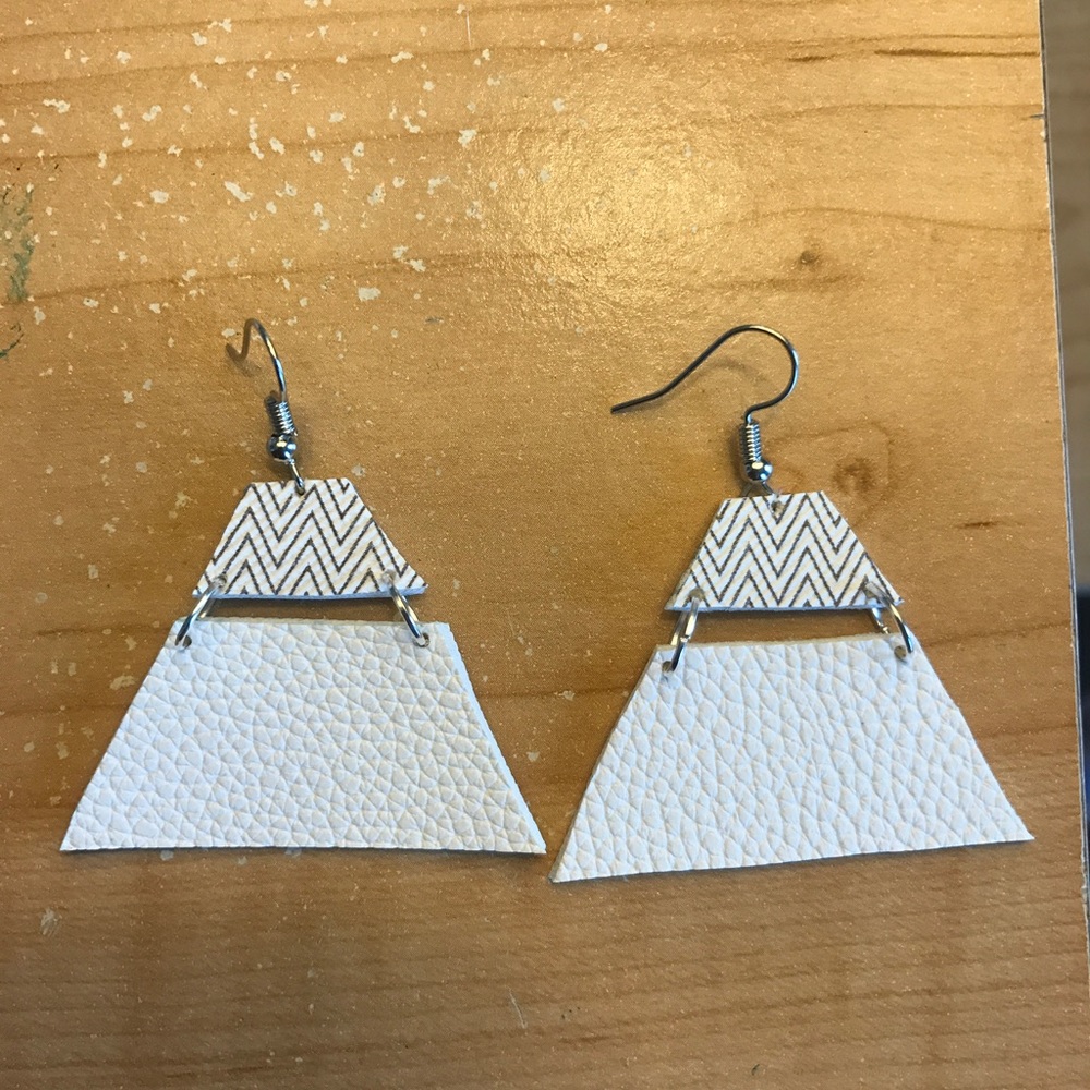 Faux leather earrings